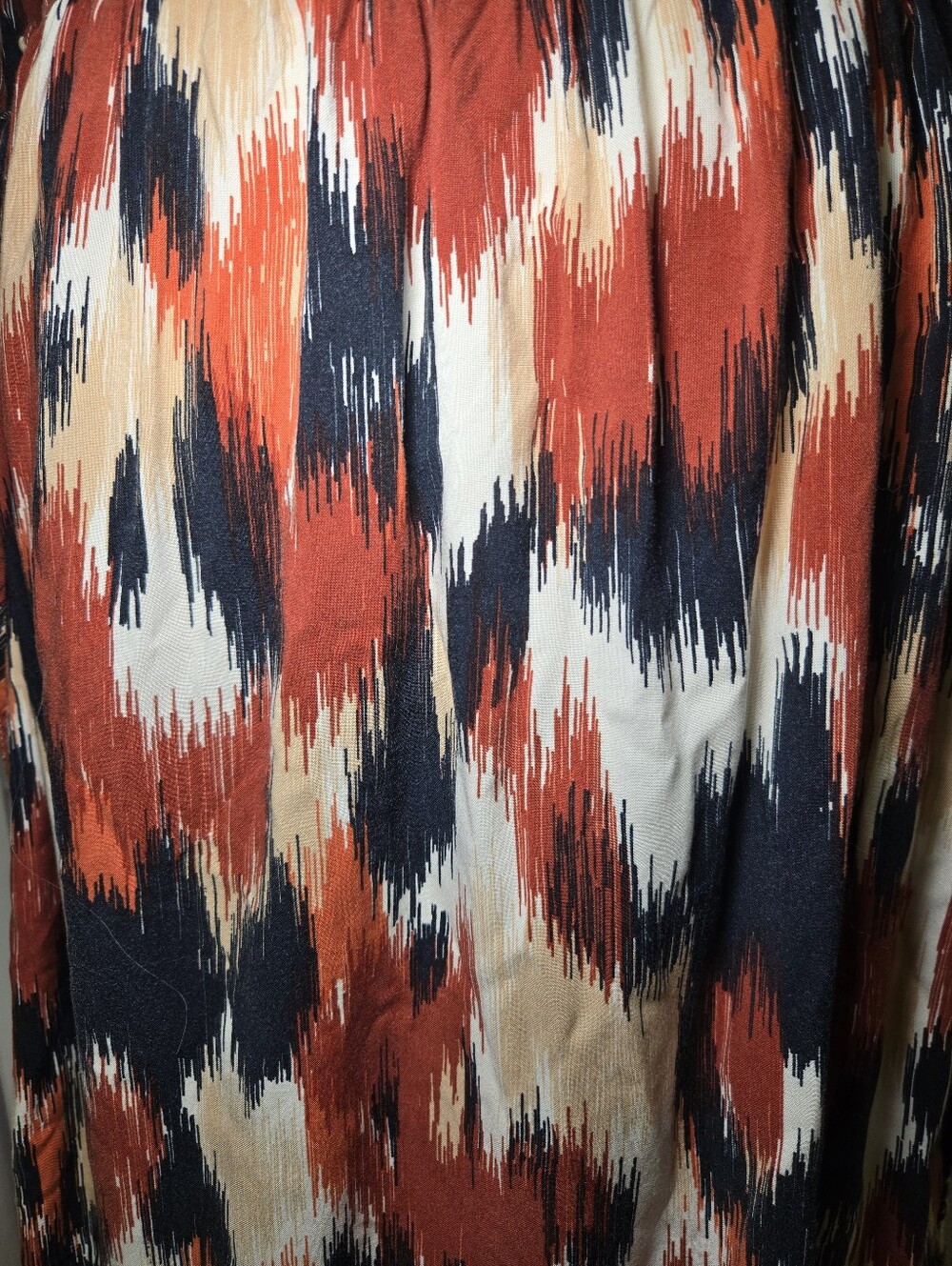 Harlow & Rose Rust Multi-Print Button-Front Midi Dress Size XL - Picture 6 of 11